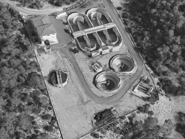 Wastewater treatment plant in Cala Tarida