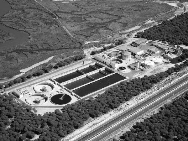 Wastewater treatment plant in Marismas del Odiel